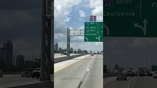 Indianapolis IN I-70 Indiana with real truck horn