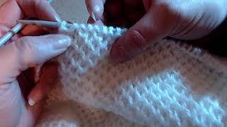 TUTO Point nid d'abeille (couverture bébé pour exemple de démo) #handmade #diy #вязание #knitting