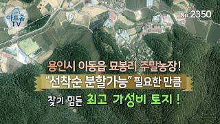 용인시 이동읍 토지/ 주말농장용땅/ 농막토지/ 예쁜밭/ 싼땅/ 가성비좋은땅/ 도시인근 땅  no 2350