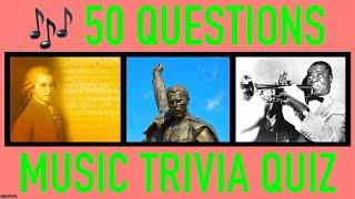 MUSIC TRIVIA QUIZ - 50 Music General Knowledge Trivia Questions and Answers Pub Quiz