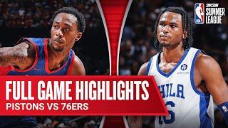 PISTONS vs 76ERS | NBA SUMMER LEAGUE | FULL GAME HIGHLIGHTS