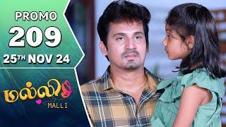 Malli Serial | Episode 209 Promo | 25th Nov 24 | Nikitha | Vijay | Saregama TV Shows Tamil