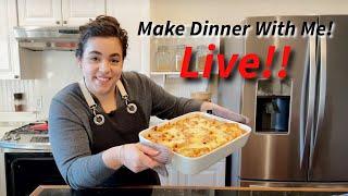 Making one of Josh's Favorite Dinners - LIVE! Baked Rigatoni and Creamy Italian Dressing