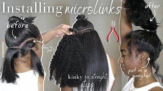 How to install itips micro links on type 4C hair, Looks so versatile + wand curl | CURLSQUEEN