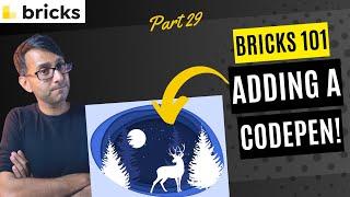 Bricks 101 Part 29 - Adding a Codepen HTML CSS JS and External JS - Bricks Builder - BricksBuilder