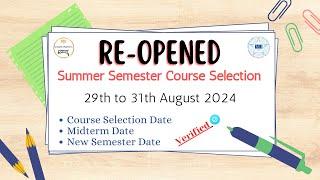 Reopened Summer Enrolment 2024 | Virtual University Registration Guide