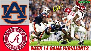 Auburn Tigers Vs #2 Alabama Crimson [WEEK 14] GAME HIGHLIGHTS Nov 30,2024 Men's College Football