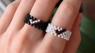 How to make a ring from beads with Nike. Step-by-step tutorial