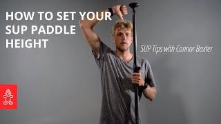 How to Set Your SUP Paddle Height with Connor Baxter