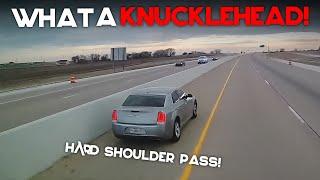 AMERICAN TRUCK DRIVERS DASH CAMERAS | Passing On The Left Shoulder, Near T-Bone, Brake Checker! #179