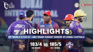 ILT20 S2 | English- HIGHLIGHTS | Dubai Capitals  V/S Abu Dhabi Knight Riders- T20 Cricket | 25th Jan