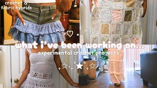  crochet with me: crocheting onto fabric & things i made recently 