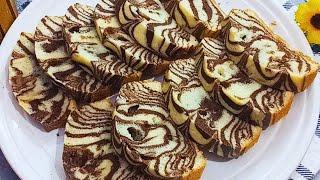 Classic Zebra Cake Recipe - Marble Cake Recipe - Cake Easy Recipe - Sponge Cake -Tea Cake Recipe