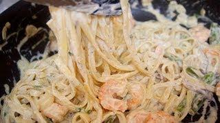 Garlic Shrimp Fettuccine - Cooked by Julie - Episode 130