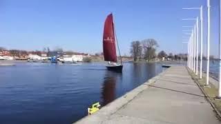 Impressive sailboat docking