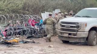 RAW VIDEO: Texas Troops vs Illegal Migrants (GETS PHYSICAL)