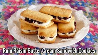 Hokkaido Marusei Rum Raisin Butter Cream Sandwich Cookies (Famous Souvenir Sweets Recipe)