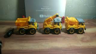 Bongkar mainan anak truck konstruksi || Blaen Project