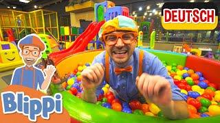 Blippi lernt im Hallenspielplatz | Kinderlieder und Cartoons | Blippi | Moonbug Kids Deutsch