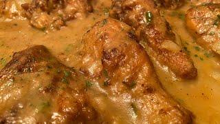 How To Make Real Southern Smothered Chicken And Gravy| Soul Food Cooking