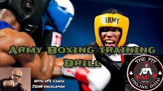 Army Boxing Training Drill with UFC Coach John Hackleman