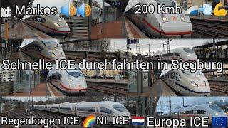 Schnelle ICE durchfahrten in Siegburg (Mit @Ic22267) / #ice #zug #train #ice3 #ice4 #speed