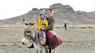 Village Lifestyle Iran: Amazing Cooking & Donkey Riding By A Girl