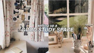 how to set up a good study space *aesthetic*