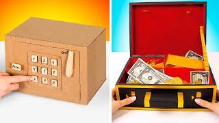 Cool DIY Safes For Storing Money || Suitcase And Code Lock Safe From Cardboard