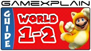 Super Mario 3D World - World 1-2 Green Stars & Stamp - Guide & Walkthrough (Koopa Troopa Cave)