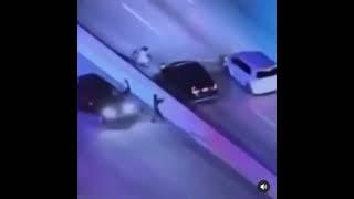 running across the freeway