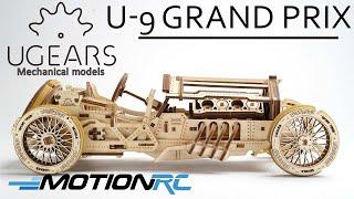 UGears U-9 Grand Prix Car Mechanical 3D Wooden Model Kit | Motion RC