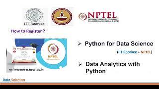 Python for Data Science | Data Analytics with Python |Registration process| IIT Roorkee | IIT Madras