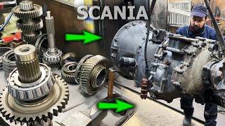 MASTER ASSEMBLED THE GEARBOX OF A SCANIA TRUCK. GRS895 REPAIR