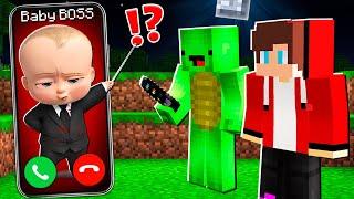 Why Creepy BABY BOSS CALLING to JJ and MIKEY at 3:00am? - in Minecraft Maizen