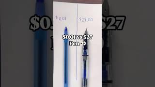 $27.00 pen vs $0.01 pen!!!!  #vs #expensive #fashion #versace #pen #testing #shorts #short #viral