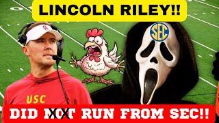 DID LINCOLN RILEY RUN FROM SEC? TENNESSEE FOOTBALL, OKLAHOMA FOOTBALL, USC FOOTBALL, SEC FOOTBALL