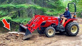 This is what happens when you PULL STUMPS with a 35hp TRACTOR