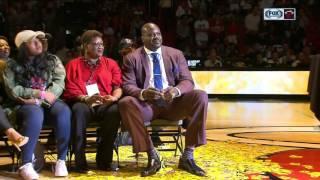 Miami Heat retire Shaquille O'Neal's No. 32 in halftime ceremony