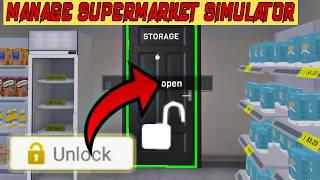 How to Open the Locked Door in manage supermarket simulator