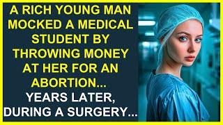 A RICH MAN MOCKED A MEDICAL STUDENT THROWING MONEY AT HER FOR AN ABORTION, YEARS LATER, IN A SURGERY