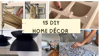 15 DIY HOME DECOR IDEAS + HACKS + CRAFT