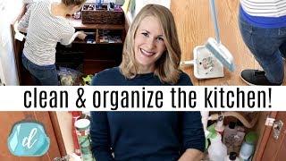 KITCHEN CLEANING & ORGANIZING MAKEOVER!  (Dollar Tree Style!)