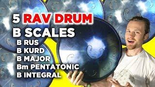 RAV Drum Comparison: B Kurd, B Major, B Minor Pentatonic, B Integral and B RUS