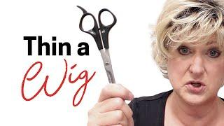 How to thin a wig with thinning shears so it looks natural