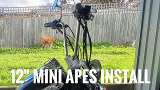 VL250 Bobber #6 | eBay 300mm or 12 inch Mini Apes Handlebar Install with Stock Cables | Step by Step
