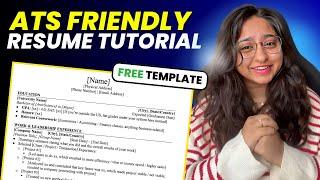 How to Make ATS Friendly Resume| For Freshers| FREE Template Inside