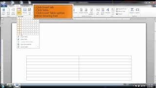 Microsoft Word 2010 Tutorial 01: Creating Tables #1