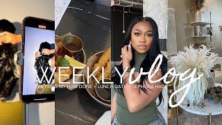 weekly vlog| getting my hair done + healthy habits + lunch date+ sephora haul | chelsiejayy vlogs