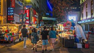 Friday Night Walk Myeongdong Seoul Korea | City Ambience Sounds 4K HDR